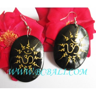 Wooden Hand Painted Earrings Fashion